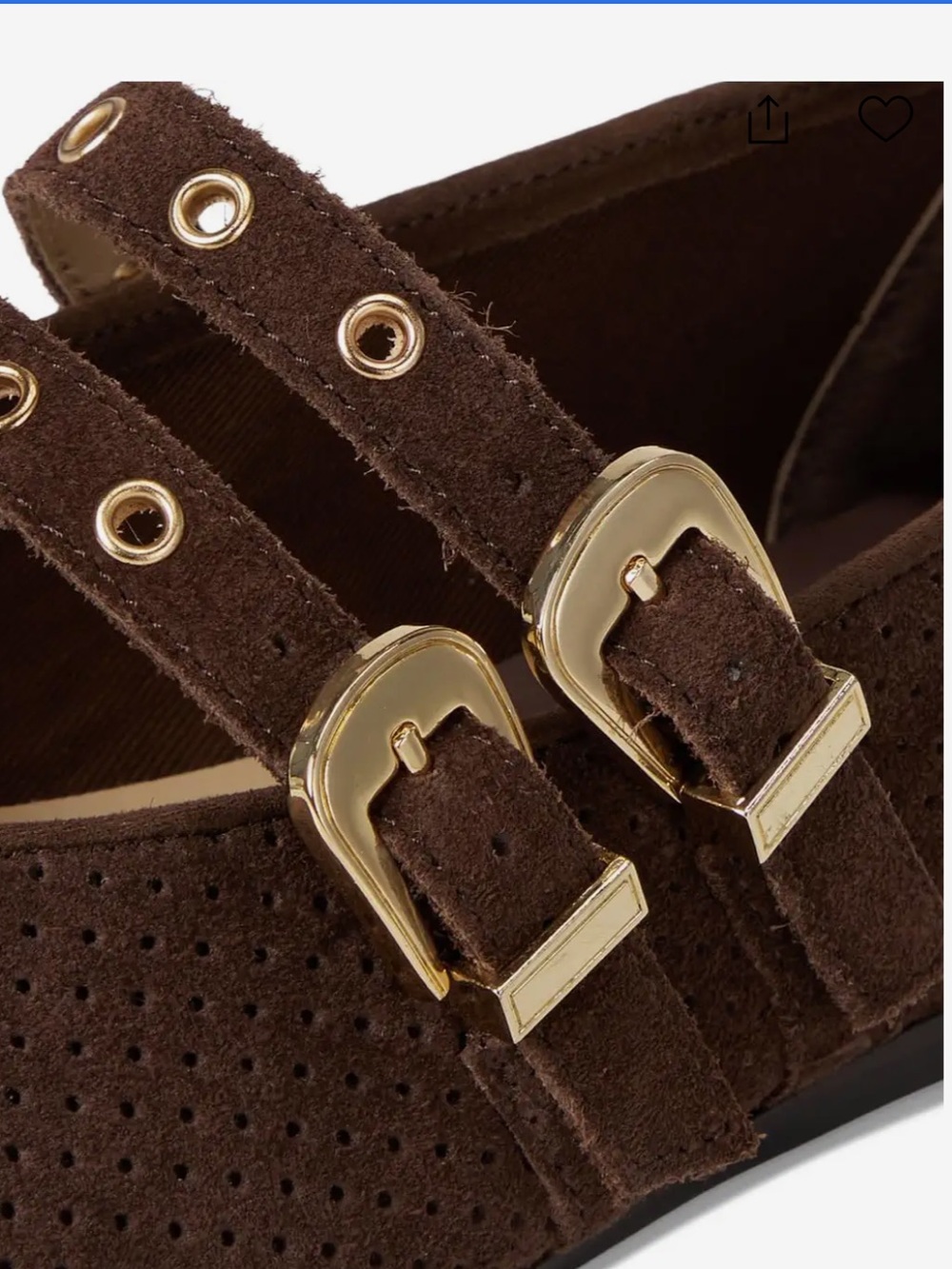 Dolce Vita Baylee Grommet Dark Brown Ballet Flats - Picture 6 of 12